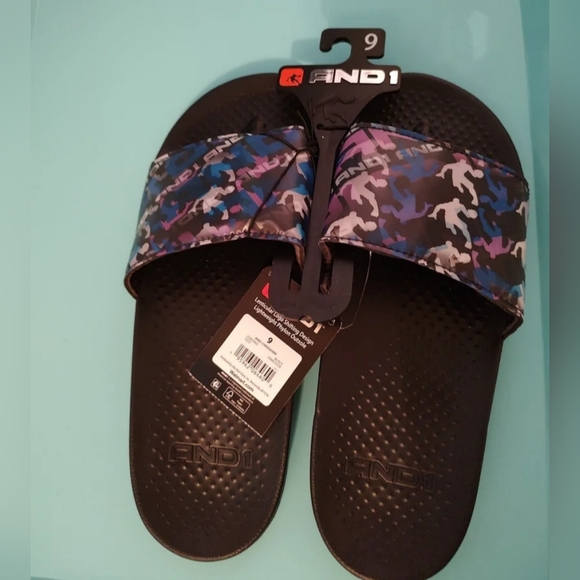 AND1 Men's Slippers, Slip Ons, Sandals, shoes Lenticular Logo Shifting - Picture 3 of 3